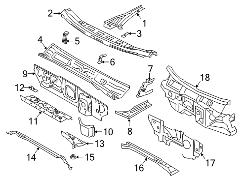 2025 Volkswagen Jetta Cowl Diagram