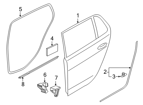2021 Volkswagen GTI Door & Components Diagram