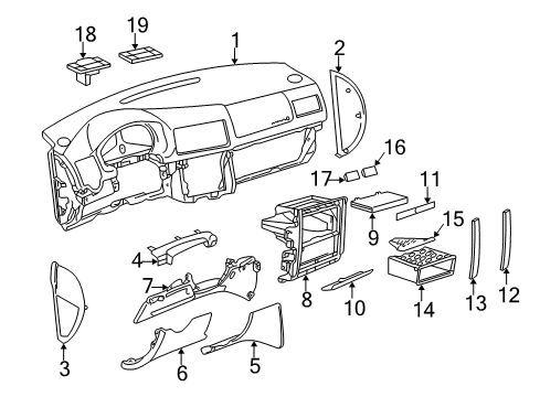 1999 Volkswagen Jetta Instrument Panel Diagram