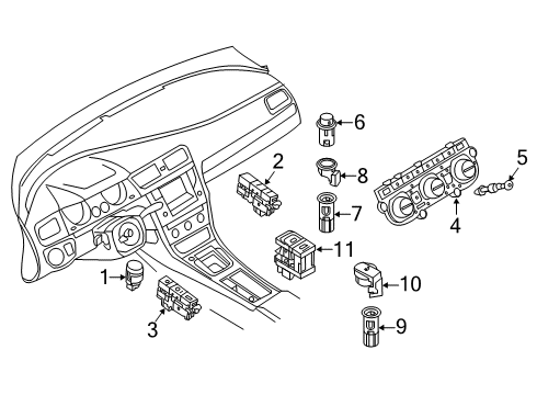 2016 Volkswagen GTI Center Console Diagram 4