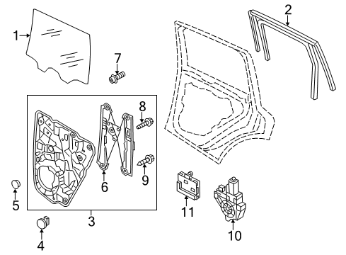 2012 Volkswagen Touareg Rear Door Diagram