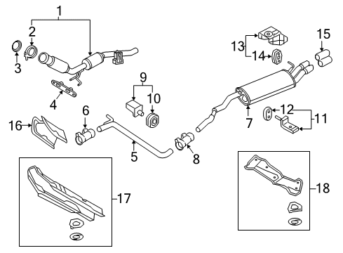 2015 Volkswagen Golf SportWagen Exhaust System Diagram 2