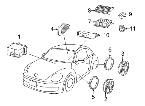 2015 Volkswagen Beetle Sound System Diagram