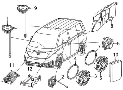 2025 Volkswagen ID. Buzz Sound System Diagram 2