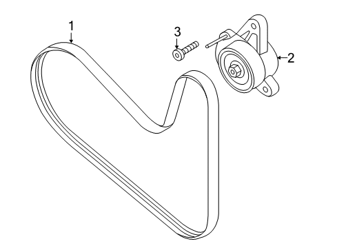 2015 Volkswagen Jetta Belts & Pulleys - Belts Diagram 2