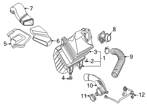 2000 Volkswagen Passat Air Intake - Air Diagram 2