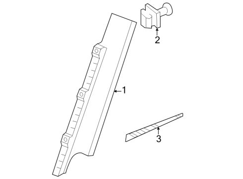2022 Volkswagen GTI Exterior Trim - Front Door Diagram