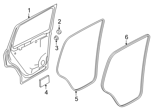 2021 Volkswagen Tiguan Door & Components Diagram