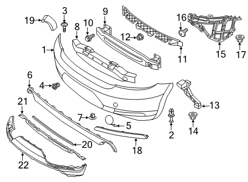 2018 Volkswagen Beetle Bumper & Components - Rear Diagram 2