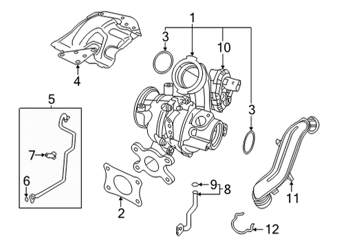 2025 Volkswagen Taos Turbocharger & Components Diagram