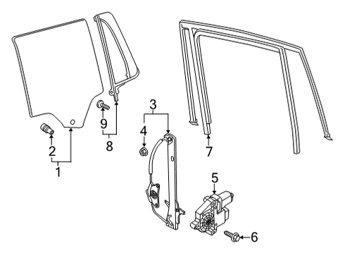 2021 Volkswagen Atlas Cross Sport Rear Door Diagram
