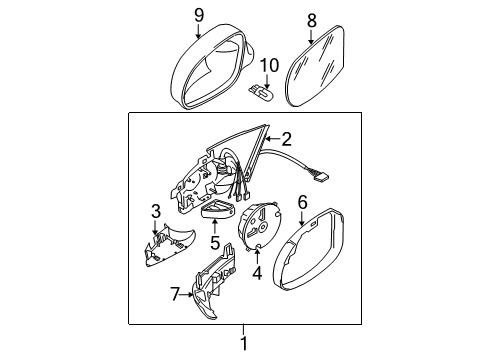 2007 Volkswagen Passat Outside Mirrors Diagram