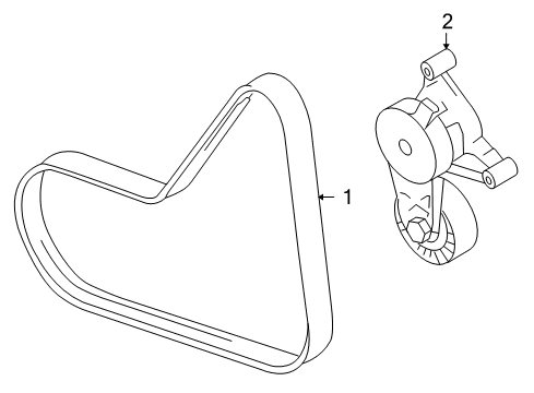 2006 Volkswagen Jetta Belts & Pulleys - Belts Diagram 2
