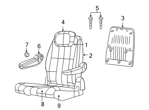 2009 Volkswagen Routan Second Row Seats Diagram 5
