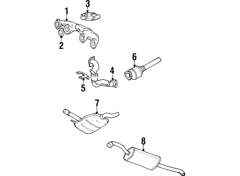 1996 Volkswagen Passat Exhaust System Diagram 3