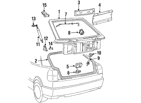 1990 Volkswagen Corrado Gate & Hardware Diagram