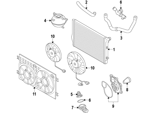 2014 Volkswagen Passat Cooling System Diagram