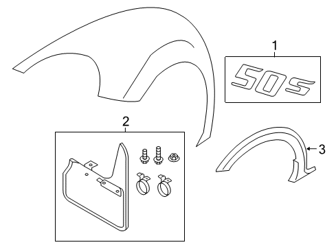 2017 Volkswagen Beetle Exterior Trim - Fender Diagram