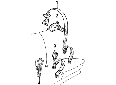 1995 Volkswagen Passat Rear Seat Belts Diagram