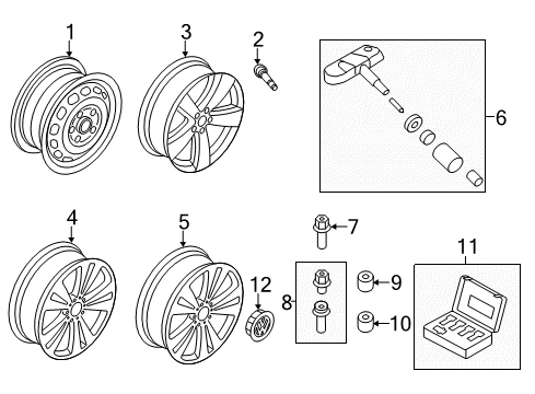 2009 Volkswagen CC Wheels Diagram