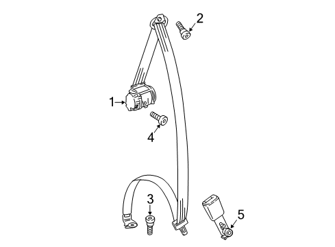 2022 Volkswagen Atlas Third Row Seat Belts Diagram