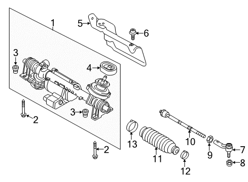 2016 Volkswagen Passat Steering Gear & Linkage Diagram 2