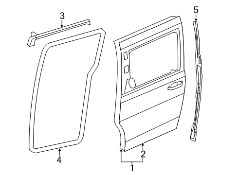 2010 Volkswagen Routan Door & Components Diagram 2