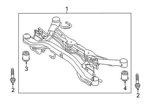 2021 Volkswagen Atlas Cross Sport Suspension Mounting - Rear Diagram