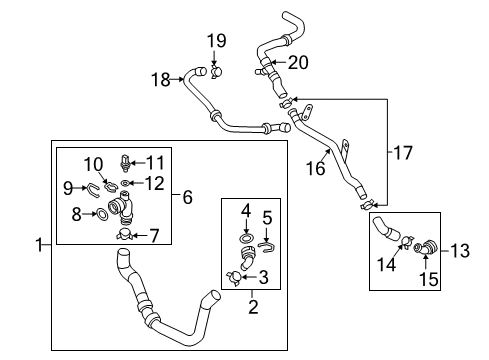 2018 Volkswagen Beetle Hose Assembly Diagram for 5C0-122-051-N
