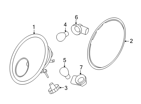 2007 Volkswagen Beetle Bulbs Diagram