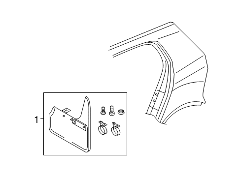 2012 Volkswagen Golf R Exterior Trim - Quarter Panel