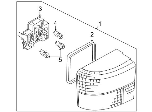 2001 Volkswagen EuroVan Bulbs Diagram