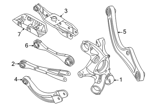 2021 Volkswagen ID.4 Rear Suspension Components Diagram