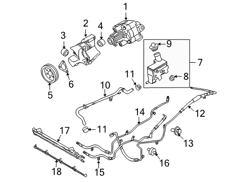 2006 Volkswagen Phaeton P/S Pump & Hoses Diagram 2