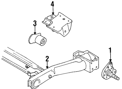 1997 Volkswagen Cabrio Rear Suspension Components Diagram