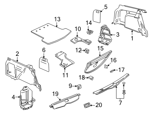 2000 Volkswagen Passat Interior Trim - Rear Body