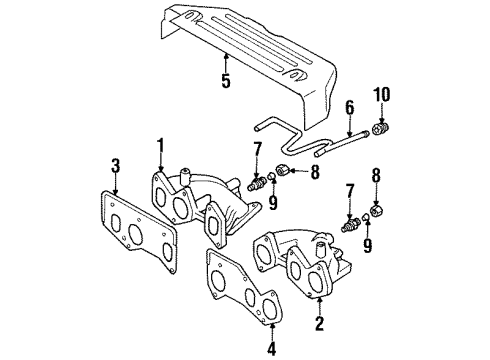1995 Volkswagen Jetta Exhaust Manifold Diagram