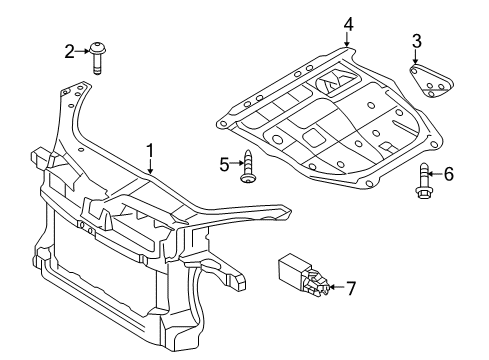 2009 Volkswagen Eos Radiator Support Diagram