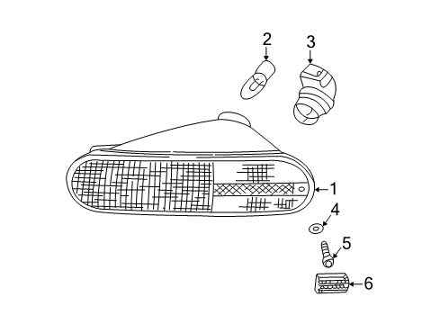 2000 Volkswagen Beetle Signal Lamps Diagram