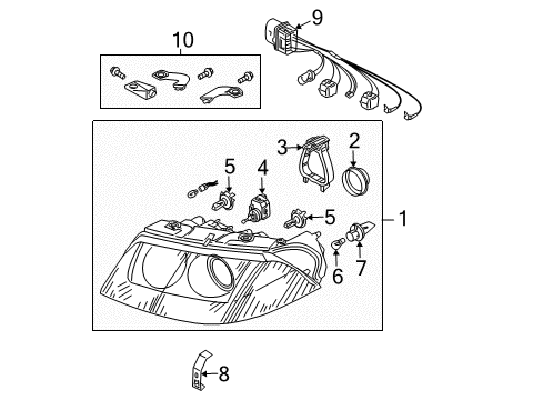 2004 Volkswagen Passat Bulbs Diagram