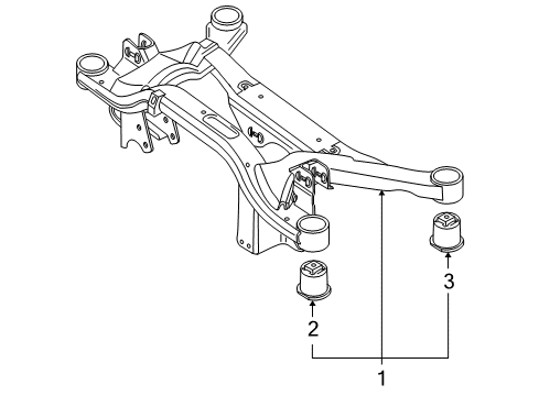 2008 Volkswagen GTI Suspension Mounting - Rear Diagram