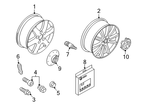 2010 Volkswagen Touareg Wheels Diagram 4