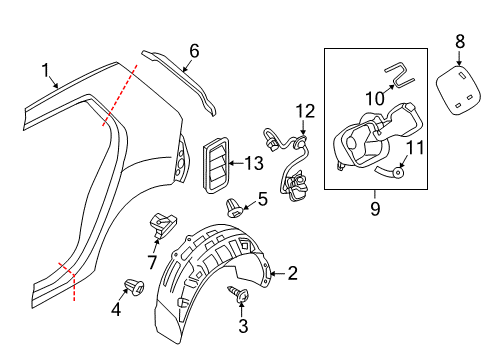 2020 Volkswagen GTI Quarter Panel & Components