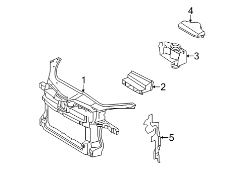 2009 Volkswagen GTI Radiator Support Diagram