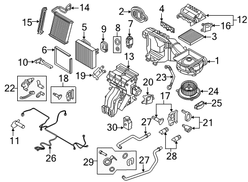 2017 Volkswagen e-Golf A/C & Heater Control Units Diagram