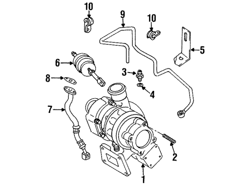 1999 Volkswagen Golf Turbocharger & Components Diagram