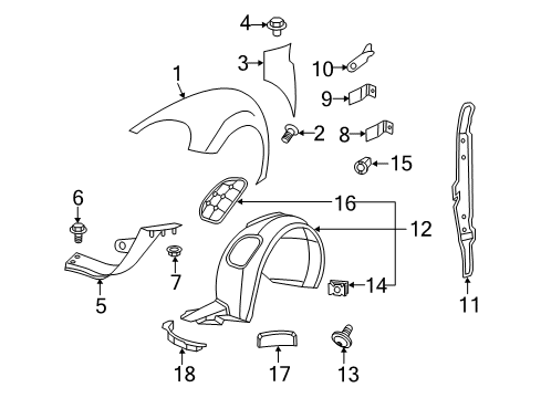 2019 Volkswagen Beetle Fender & Components
