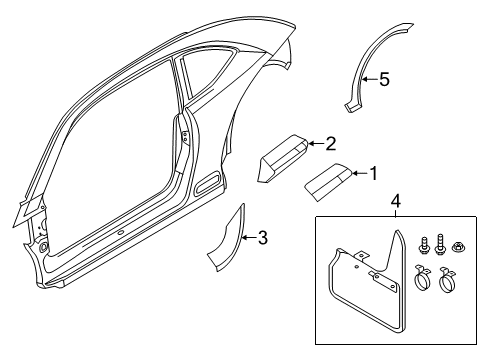 2019 Volkswagen Beetle Exterior Trim - Quarter Panel Diagram 2