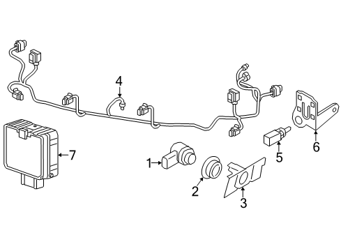 2020 Volkswagen Atlas Electrical Components - Front Bumper Diagram 2