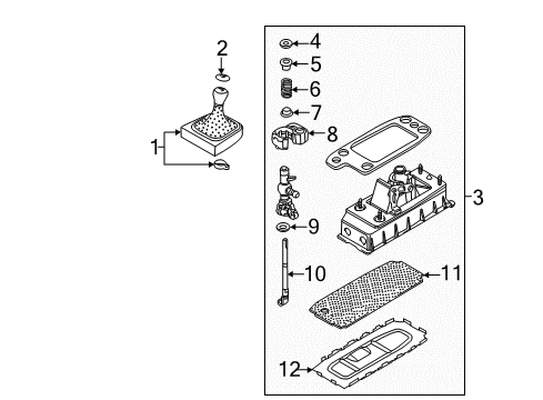 2011 Volkswagen GTI Center Console Diagram